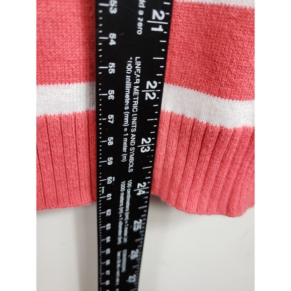 Womens Ralph Lauren Medium Sweater Striped White Pink w/ Cotton Stretch - Picture 5 of 11